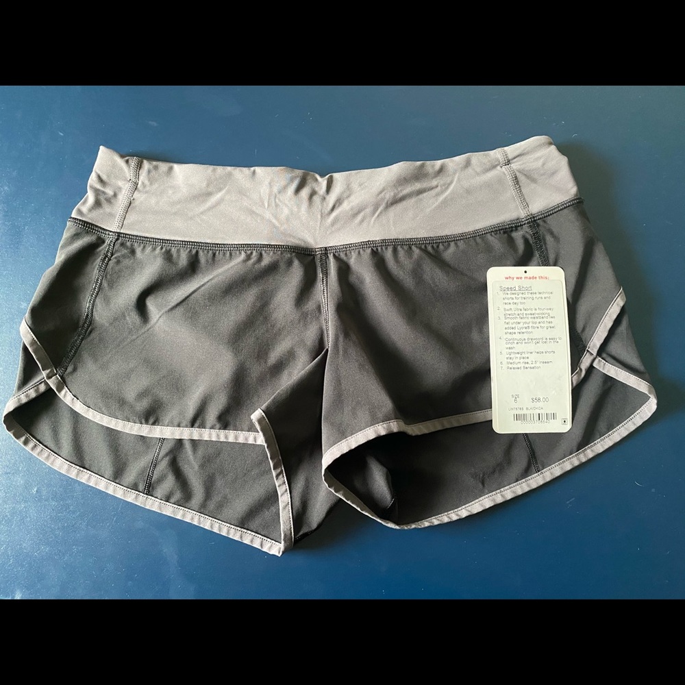lululemon athletica speed shorts size 6